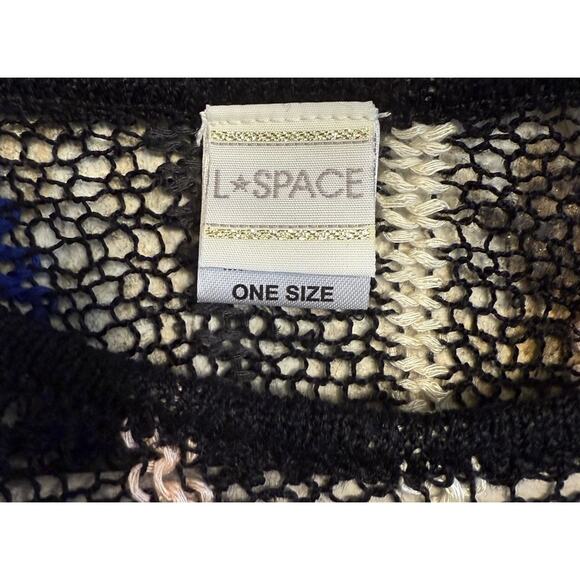 L Space Nightfall Swim Cover Up One Size Open Shoulder Beach Sweater Fringe Boho - Picture 10 of 15